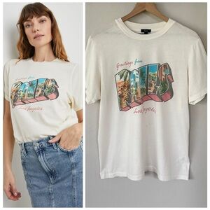RAILS L Boyfriend Tee • LA Los Angeles Postcard Graphic T-Shirt • Traveler Top